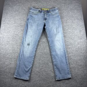 Lee Jeans Mens 32x32 Blue Extreme Motion Straight Fit Tapered Leg Stretch Denim